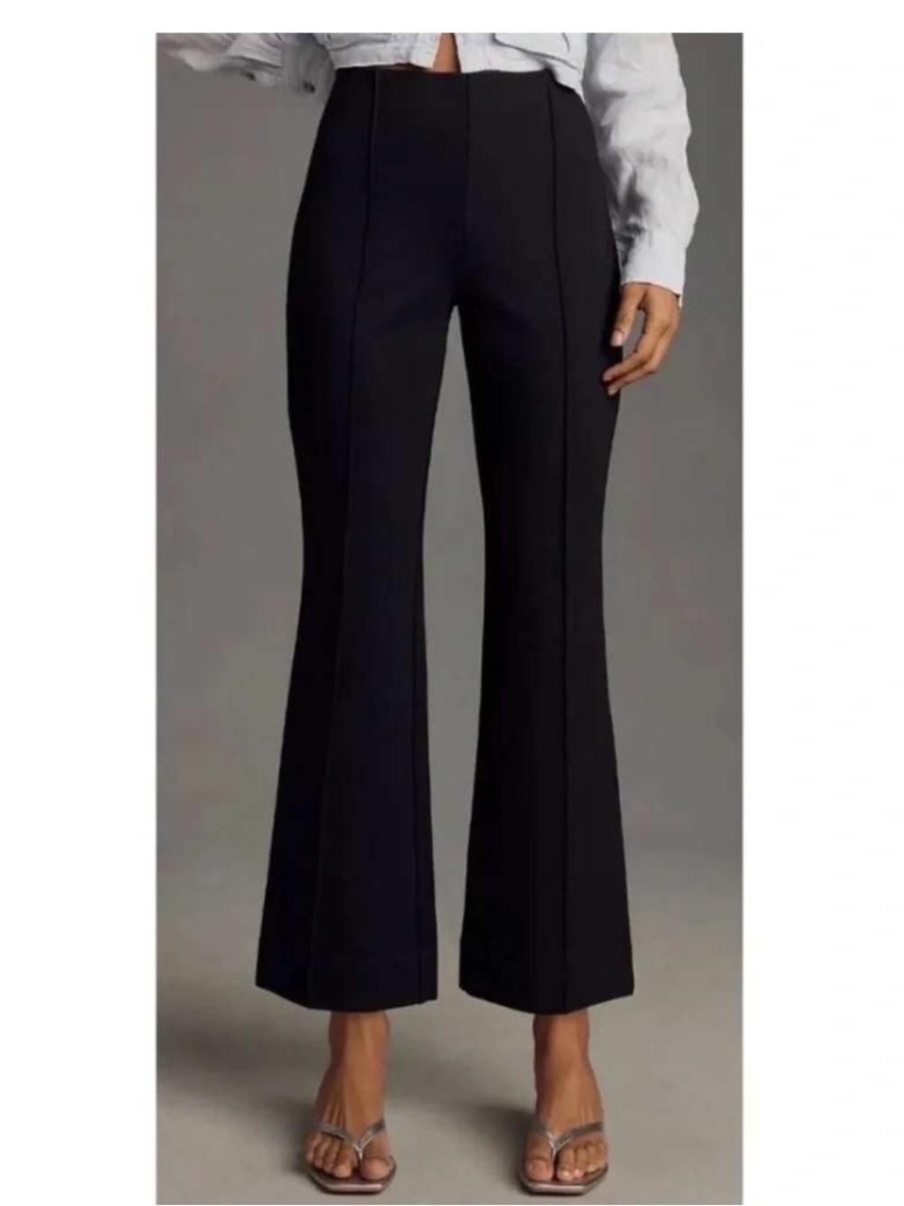 Anthropologie || Maeve The Margot Kick Flare Pants Ponte Knit Stretch Black M